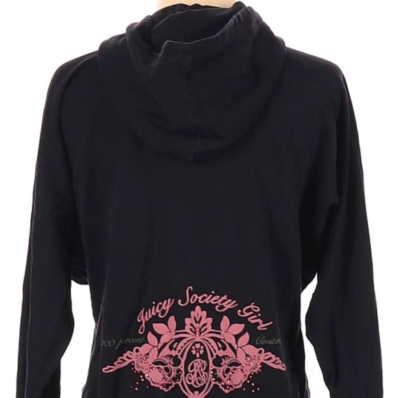 Juicy Couture Zip Up black Hoodie Size S - Picture 6 of 12